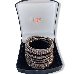 Big Shine Bling Rhinestone Bracelet,Wrap Around Arm Jewelry,Party/Event/Costume